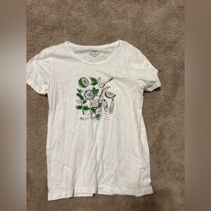 J. Crew White Graphic Mojito Collector Tee